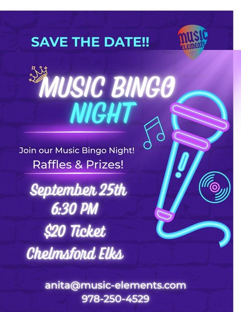 Music Bingo September 25 2026